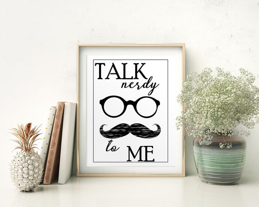 Wall Decor Nerdy Printable Talk Prints Nerdy Sign Talk Funny Art Talk Funny Print Nerdy Printable Art Nerdy Style Quote Instagood Barber - Digital Download