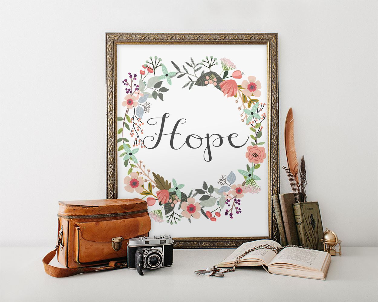 Wall Decor Hope Printable Hope Prints Hope Sign Hope Inspirational Art Hope Inspirational Print Hope Printable Art Hope Religious Wall Decor - Digital Download