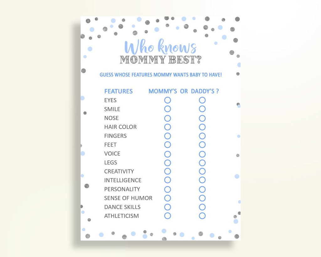 Who Knows Mommy Best Baby Shower Who Knows Mommy Best Blue And Silver Baby Shower Who Knows Mommy Best Blue Silver Baby Shower Blue OV5UG - Digital Product