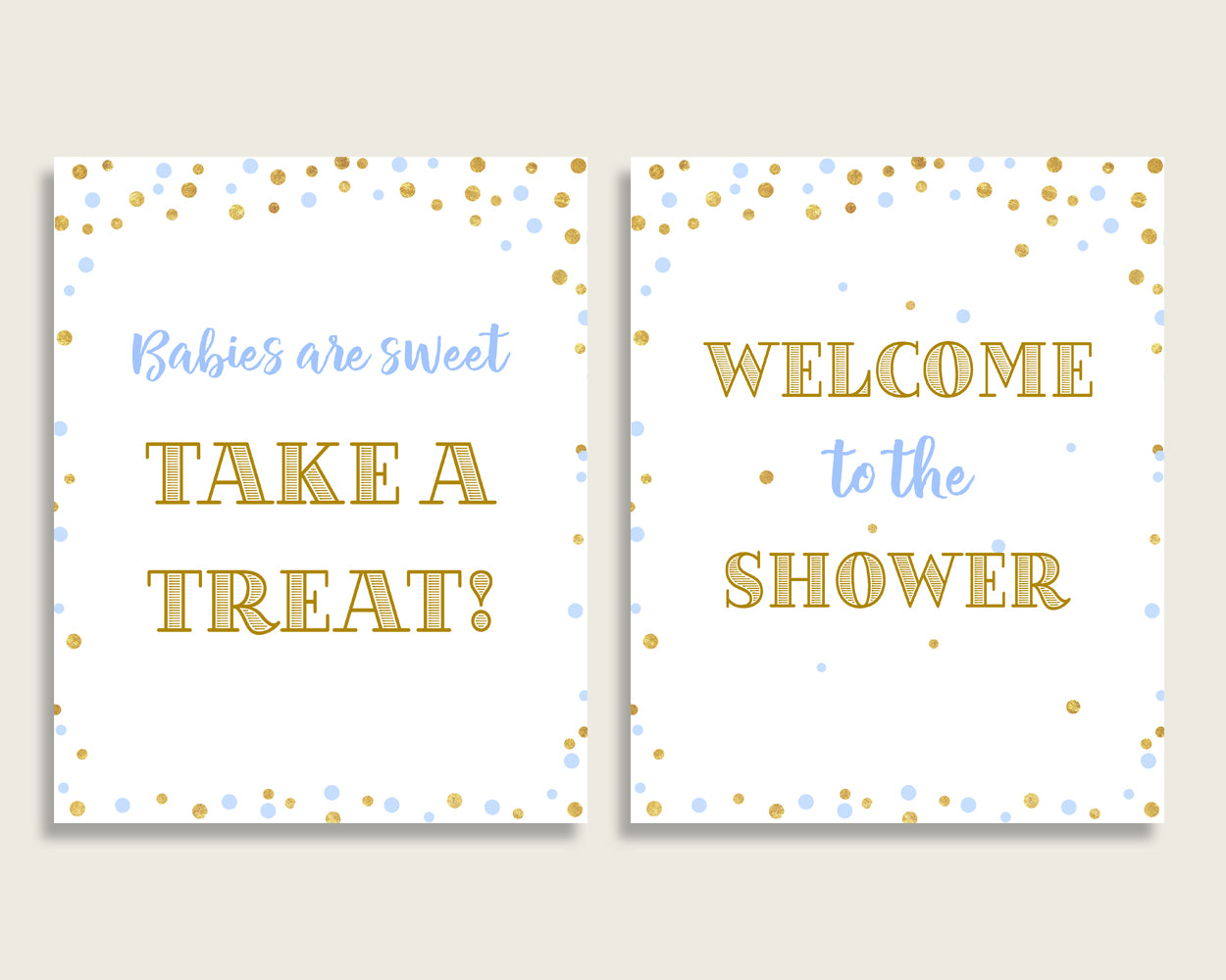 Table Signs Baby Shower Table Signs Confetti Baby Shower Table Signs Blue Gold Baby Shower Confetti Table Signs party ideas pdf jpg cb001