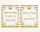 Table Signs Baby Shower Table Signs Royal Baby Shower Table Signs Gold White Baby Shower Gold Table Signs baby shower idea prints Y9MQF - Digital Product