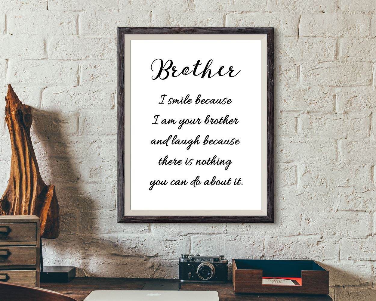 Brother Framed Print Available Definition Canvas Print Available Brother Family Art Definition Family Print Brother Printed Definition Gift - Digital Download