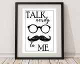 Wall Decor Nerdy Printable Talk Prints Nerdy Sign Talk Funny Art Talk Funny Print Nerdy Printable Art Nerdy Style Quote Instagood Barber - Digital Download