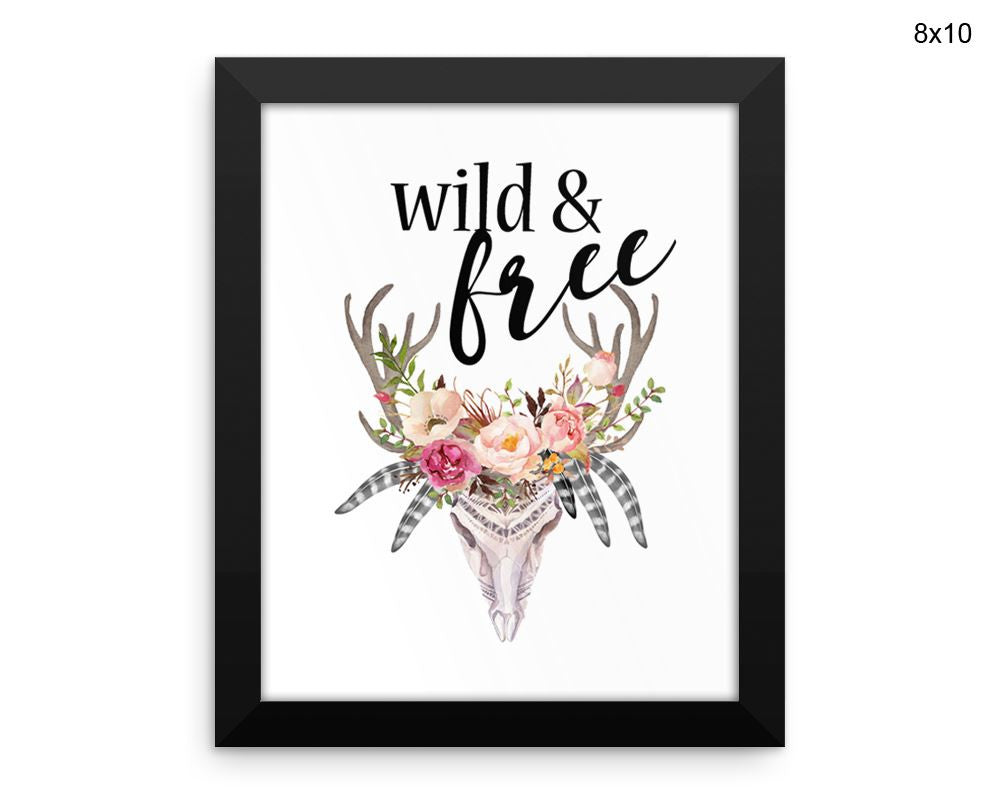 Wild Free Print, Beautiful Wall Art with Frame and Canvas options available  Decor