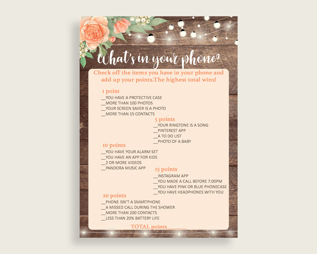 What's In Your Phone Bridal Shower What's In Your Phone Rustic Bridal Shower What's In Your Phone Bridal Shower Flowers What's In Your SC4GE
