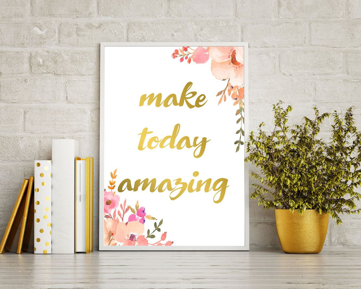 Wall Art Inspire Digital Print Today Poster Art Inspire Wall Art Print Today  Wall Decor Inspire digital art digital print positive quote - Digital Download