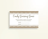 Candy Guessing Baby Shower Candy Guessing Burlap Lace Baby Shower Candy Guessing Baby Shower Burlap Lace Candy Guessing Brown White W1A9S - Digital Product
