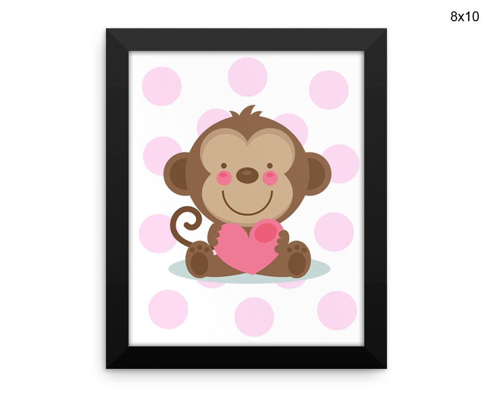 Monkey Print, Beautiful Wall Art with Frame and Canvas options available Nursery Decor