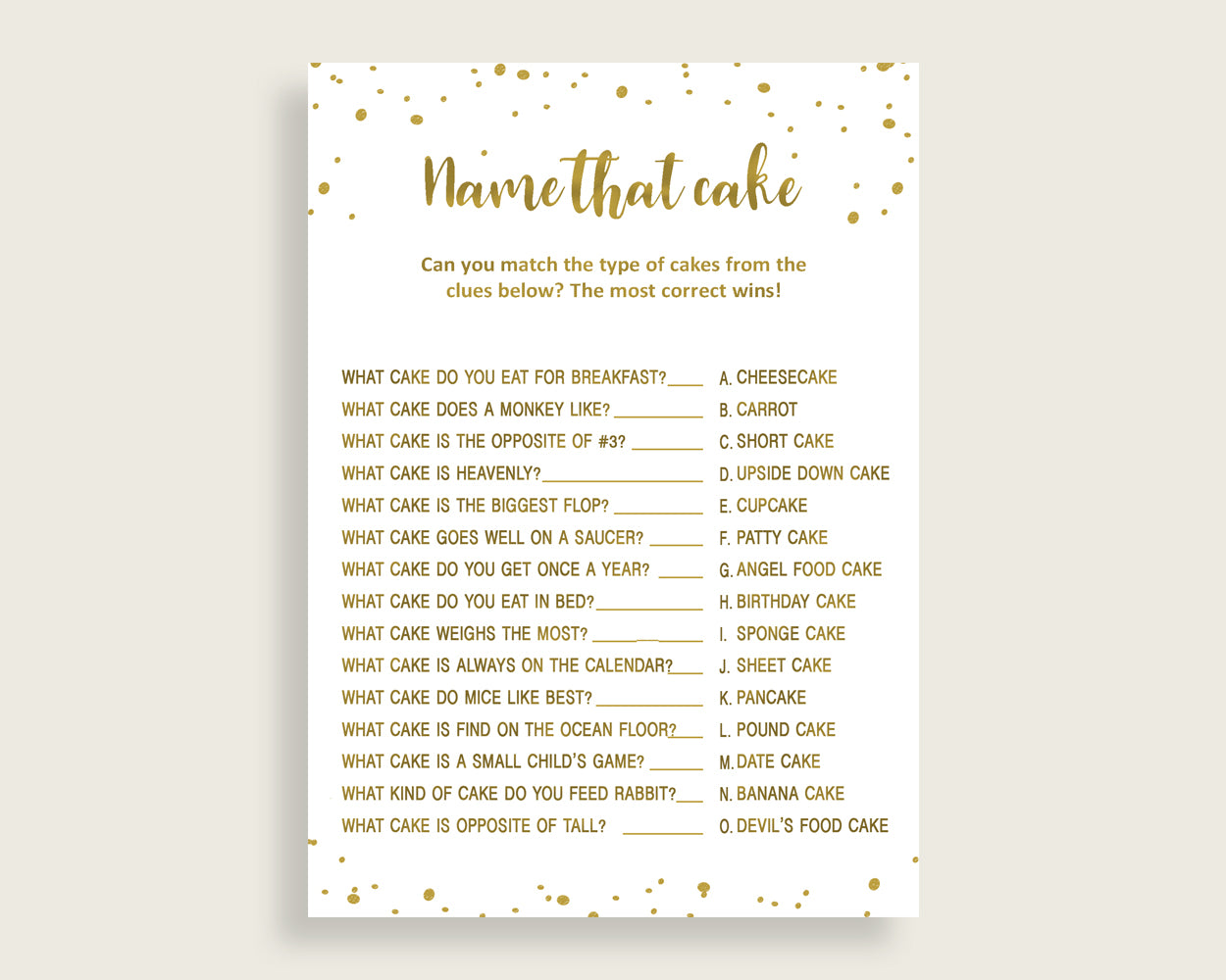 Name That Cake Bridal Shower Name That Cake Gold Bridal Shower Name That Cake Bridal Shower Gold Name That Cake Gold White pdf jpg G2ZNX