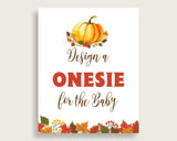Sign The Onesie Baby Shower Design A Onesie Fall.Pumpkin Baby Shower Sign The Onesie Baby Shower Fall.Pumpkin Design A Onesie Orange BPK3D - Digital Product