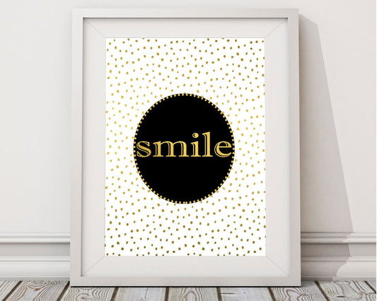 Wall Art Confetti Digital Print Smile Poster Art Confetti Wall Art Print Smile  Wall Decor Confetti gold confetti print confetti nursery art - Digital Download