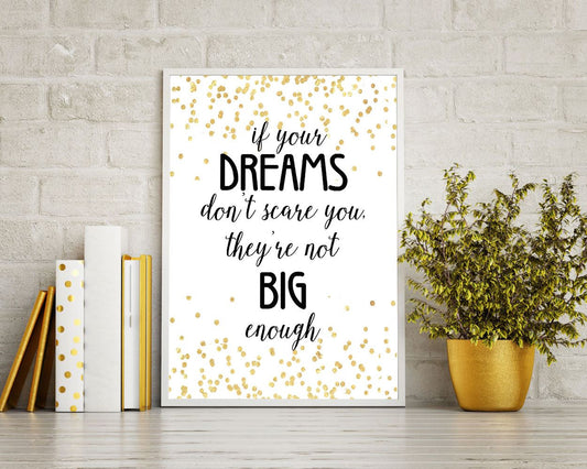 Wall Art Dreams Digital Print Dreams Poster Art Dreams Wall Art Print Dreams Motivation Art Dreams Motivation Print Dreams Wall Decor Dreams - Digital Download