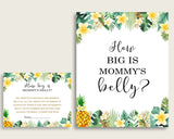 Green Yellow How Big Is Mommy's Belly Game, Tropical Baby Shower Gender Neutral, Guess Mommys Belly Size, Mommy Tummy Game, Instant 4N0VK