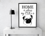 Wall Art Pug Digital Print Pug Poster Art Pug Wall Art Print Pug Home Art Pug Home Print Pug Wall Decor Pug pug puppies pugs - Digital Download