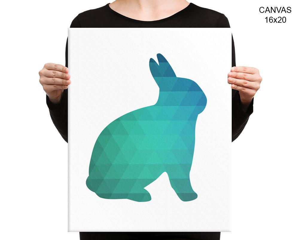 Rabbit Geometric Print, Beautiful Wall Art with Frame and Canvas options available  Decor