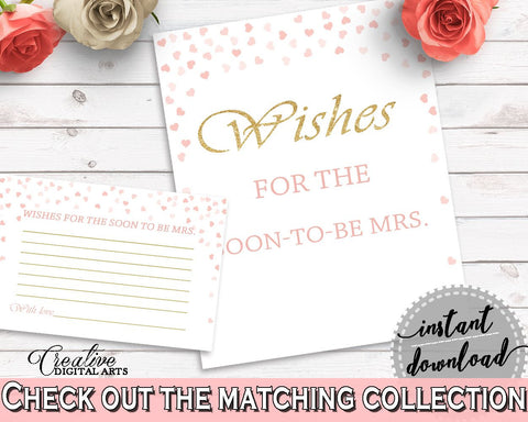 Wishes For The Soon To Be Mrs Bridal Shower Wishes For The Soon To Be Mrs Pink And Gold Bridal Shower Wishes For The Soon To Be Mrs XZCNH - Digital Product