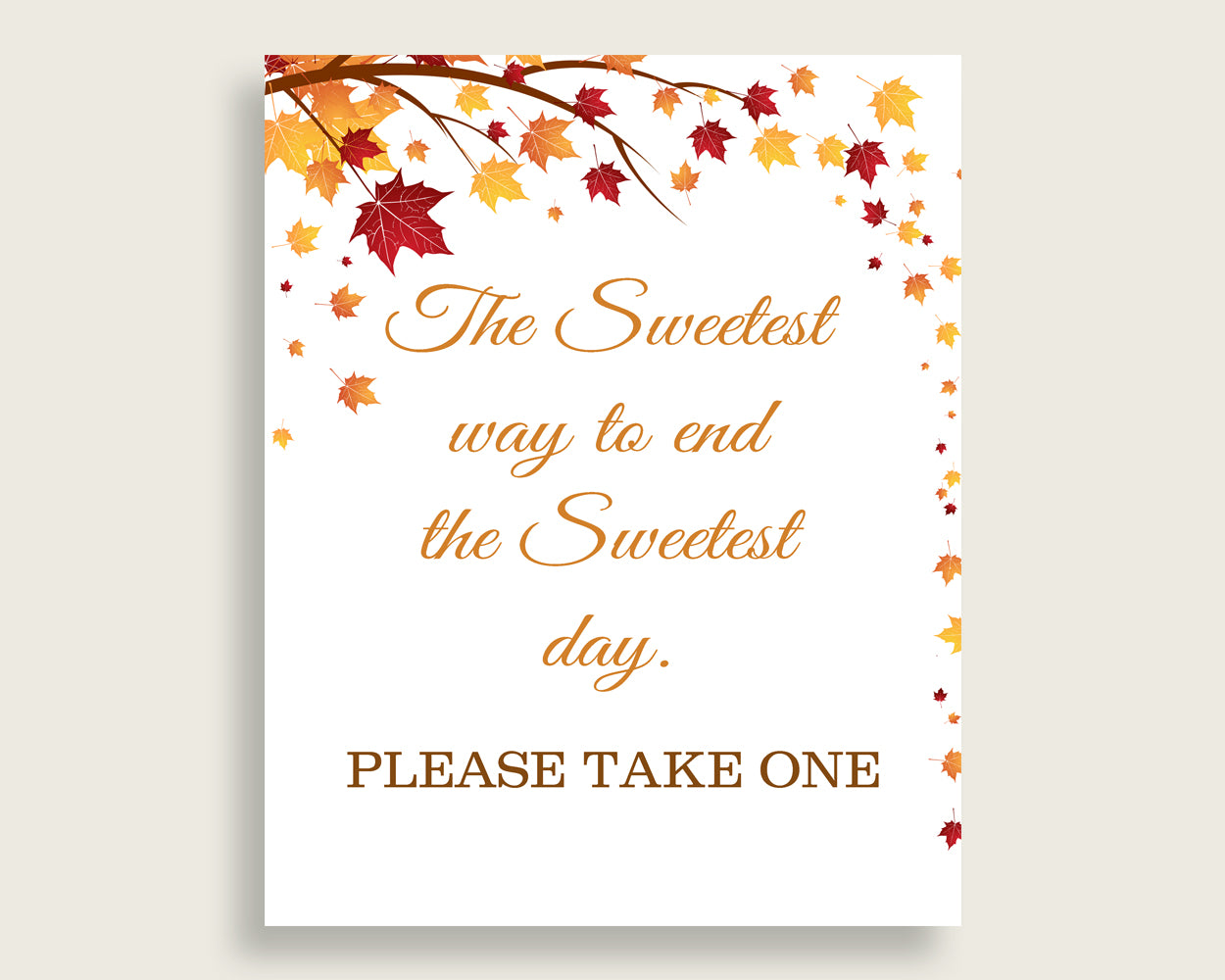 Sweetest Way Bridal Shower Sweetest Way Fall Bridal Shower Sweetest Way Bridal Shower Autumn Sweetest Way Brown Yellow printables YCZ2S