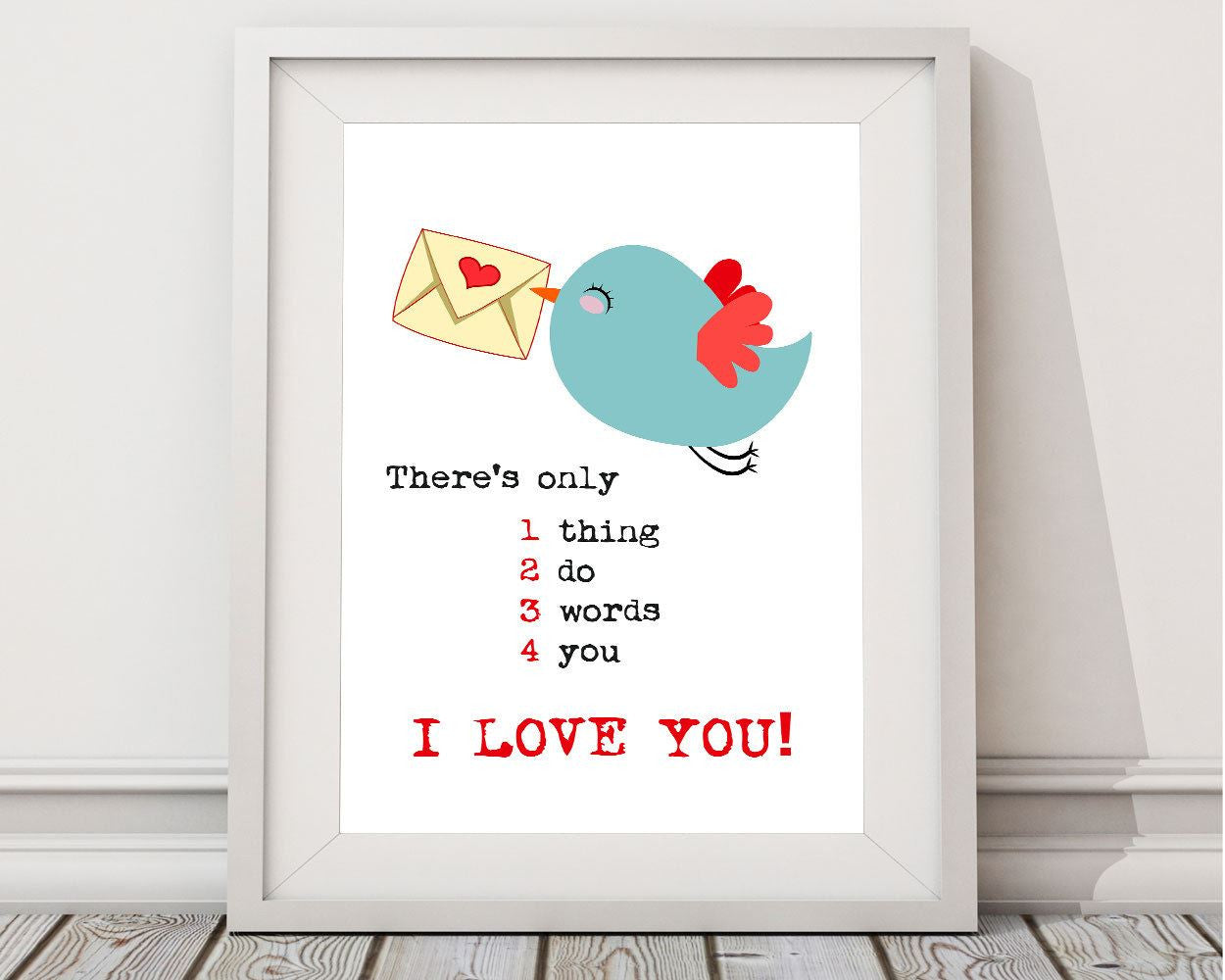 Wall Art Letter Digital Print I Love You Poster Art Letter Wall Art Print I Love You Love Art I Love You Love Print Letter Wall Decor Letter - Digital Download