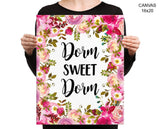 Dorm Sweet Dorm Print, Beautiful Wall Art with Frame and Canvas options available Student Decor