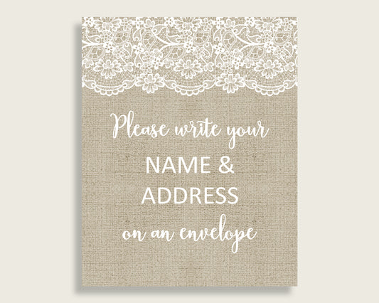 Addressing Sign Bridal Shower Addressing Sign Burlap And Lace Bridal Shower Addressing Sign Bridal Shower Burlap And Lace Addressing NR0BX