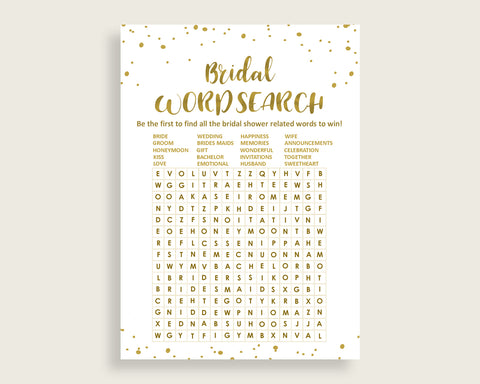 Word Search Bridal Shower Word Search Gold Bridal Shower Word Search Bridal Shower Gold Word Search Gold White shower celebration G2ZNX