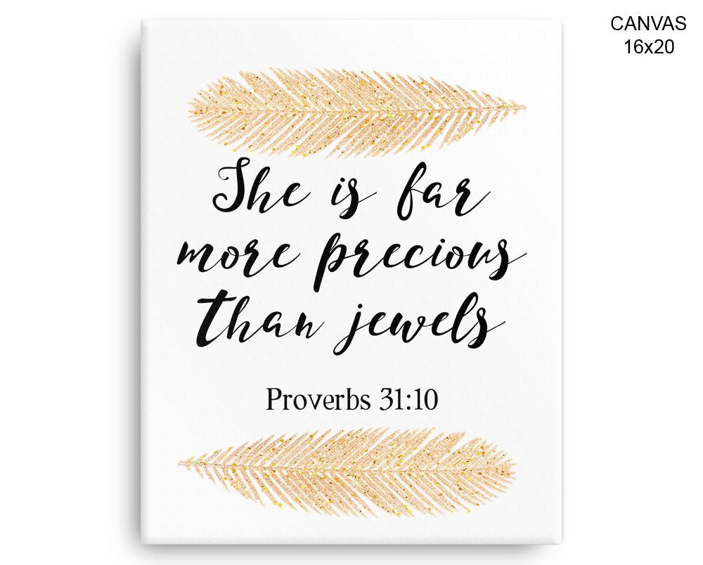 Precious Proverbs Print, Beautiful Wall Art with Frame and Canvas options available Bible Decor