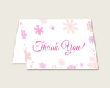 Thank You Card Baby Shower Thank You Card Winter Baby Shower Thank You Card Baby Shower Girl Thank You Card Pink White party theme 74RVX - Digital Product