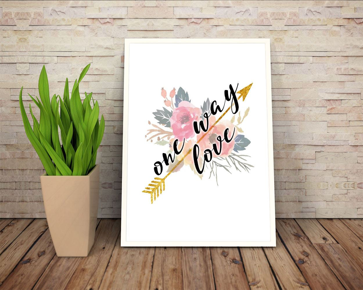 Wall Art One Way Love Digital Print One Way Love Poster Art One Way Love Wall Art Print One Way Love Love Art One Way Love Love Print One - Digital Download