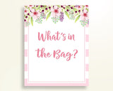 What's In The Bag Baby Shower What's In The Bag Pink Baby Shower What's In The Bag Baby Shower Flowers What's In The Bag Pink Green 5RQAG - Digital Product