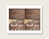 Thank You Card Bridal Shower Thank You Card Rustic Bridal Shower Thank You Card Bridal Shower Flowers Thank You Card Brown Beige SC4GE