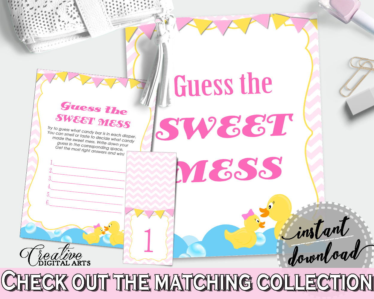 Sweet Mess Baby Shower Sweet Mess Rubber Duck Baby Shower Sweet Mess Baby Shower Rubber Duck Sweet Mess Purple Pink digital download rd001