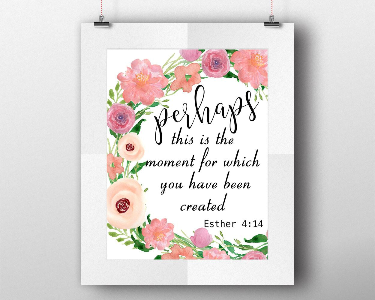 Wall Art Esther Digital Print Esther Poster Art Esther Wall Art Print Esther Scripture Art Esther Scripture Print Esther Wall Decor Esther - Digital Download