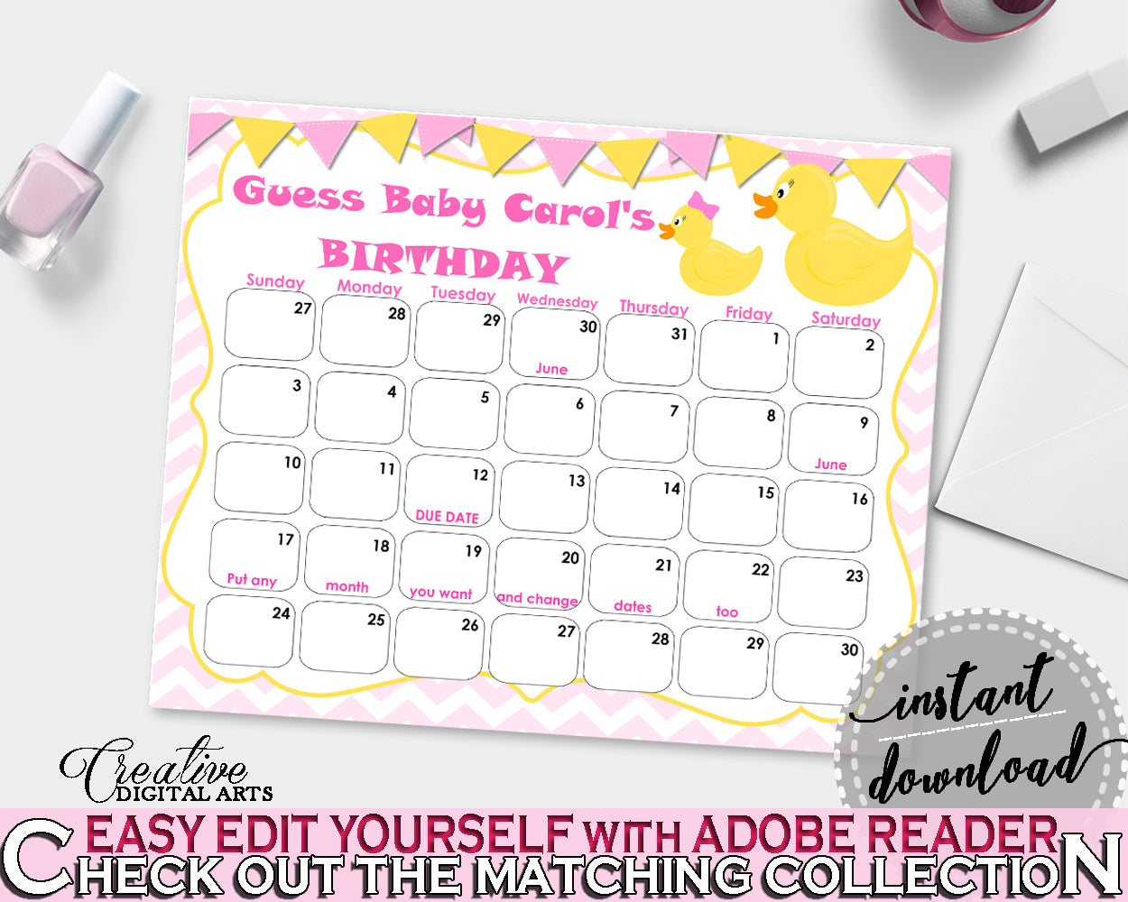 Birthday Predictions Baby Shower Birthday Predictions Rubber Duck Baby Shower Birthday Predictions Baby Shower Rubber Duck Birthday rd001