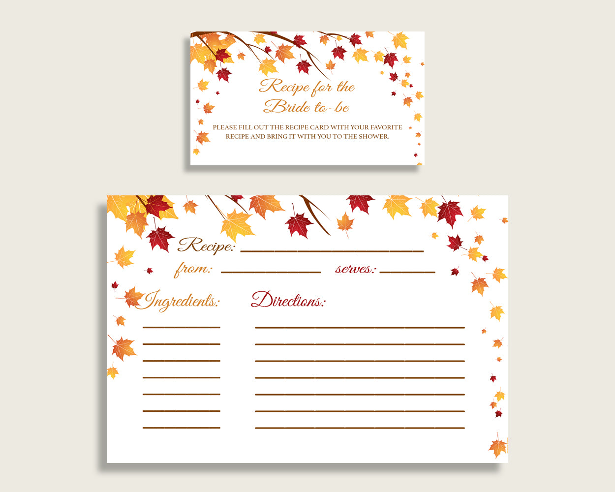 Recipe For The Bride To Be Bridal Shower Recipe For The Bride To Be Fall Bridal Shower Recipe For The Bride To Be Bridal Shower Autumn YCZ2S