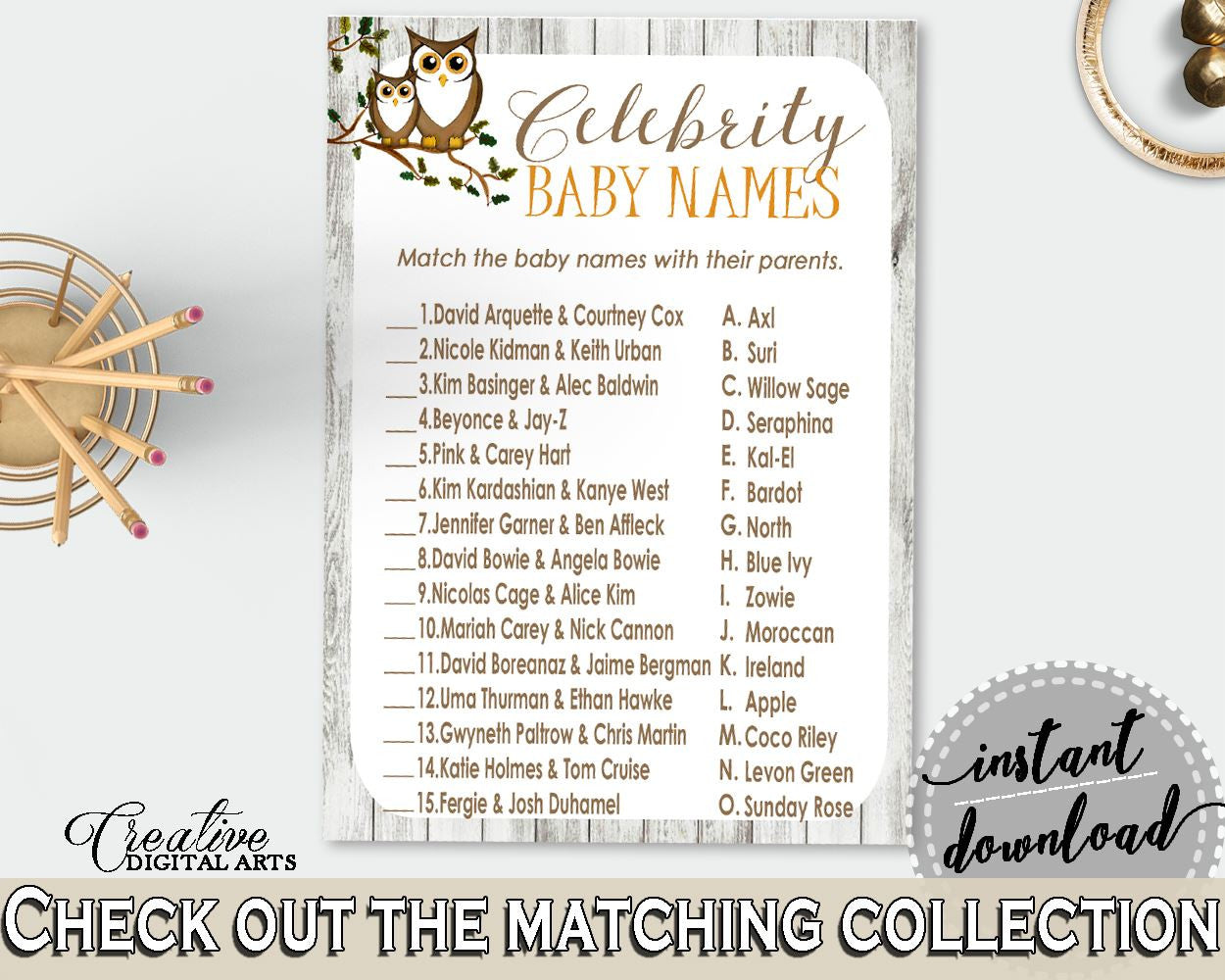 Celebrity Baby Names Baby Shower Celebrity Baby Names Owl Baby Shower Celebrity Baby Names Baby Shower Owl Celebrity Baby Names Gray 9PUAC - Digital Product