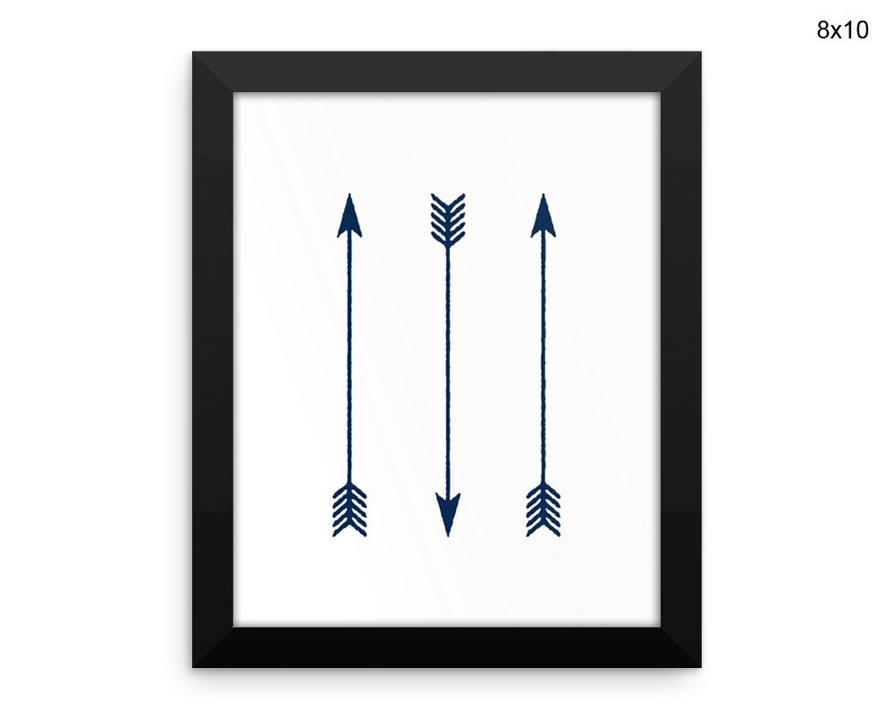 Navy Arrows Print, Beautiful Wall Art with Frame and Canvas options available  Decor