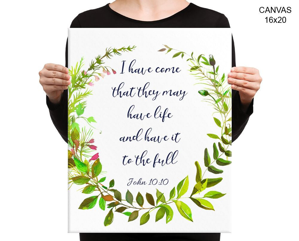 John Quote Print, Beautiful Wall Art with Frame and Canvas options available  Decor