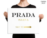 Prada Marfa Print, Beautiful Wall Art with Frame and Canvas options available  Decor