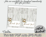 Thank You Card Baby Shower Thank You Card Owl Baby Shower Thank You Card Baby Shower Owl Thank You Card Gray Brown - 9PUAC - Digital Product