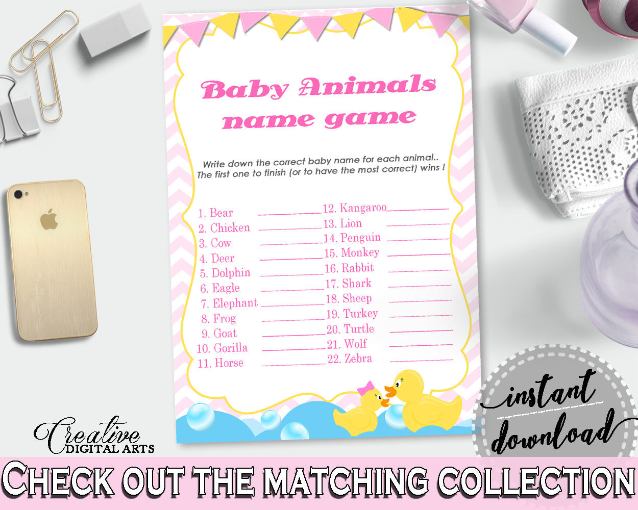 Baby Animal Names Baby Shower Baby Animal Names Rubber Duck Baby Shower Baby Animal Names Baby Shower Rubber Duck Baby Animal Names rd001