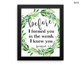 Jeremiah Print, Beautiful Wall Art with Frame and Canvas options available Bible Decor