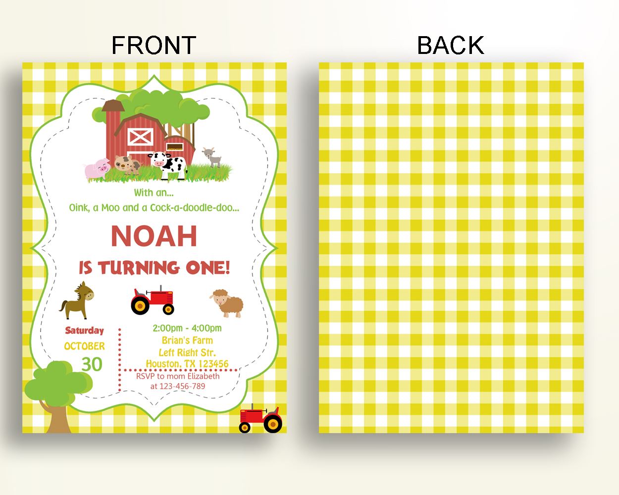 Farm Animals Birthday Invitation Farm Animals Birthday Party Invitation Farm Animals Birthday Party Farm Animals Invitation Boy Girl 1KQ7G - Digital Product