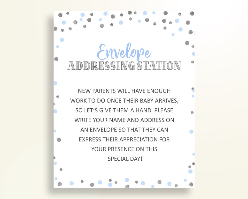 Envelope Addressing Baby Shower Envelope Addressing Blue And Silver Baby Shower Envelope Addressing Blue Silver Baby Shower Blue And OV5UG - Digital Product