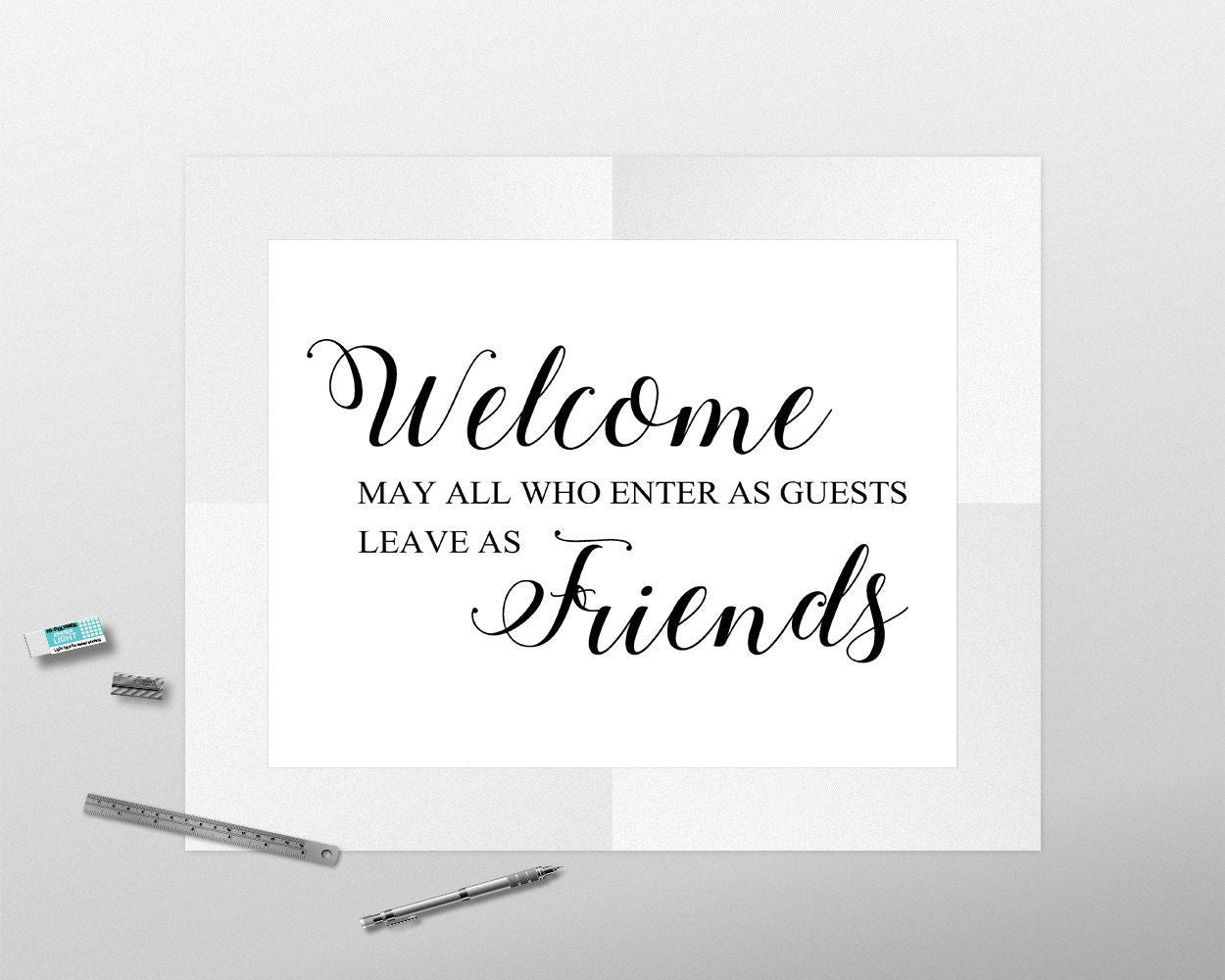 Wall Art Welcome Digital Print Welcome Poster Art Welcome Wall Art Print Welcome Home Art Welcome Home Print Welcome Wall Decor Welcome - Digital Download