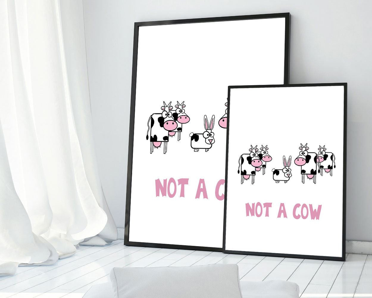 Wall Art Cow Digital Print Denial Poster Art Cow Wall Art Print Denial Office Art Denial Office Print Cow Wall Decor Cow different - Digital Download