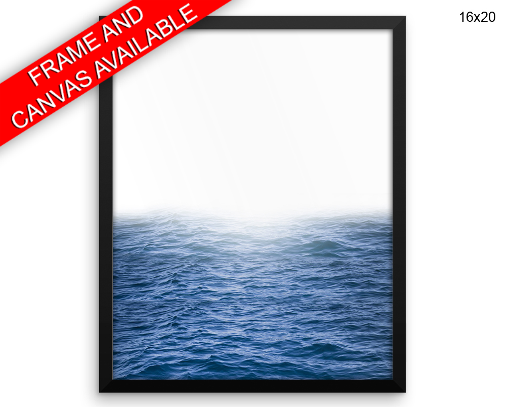 Ocean Waves Print, Beautiful Wall Art with Frame and Canvas options available Photography Decor