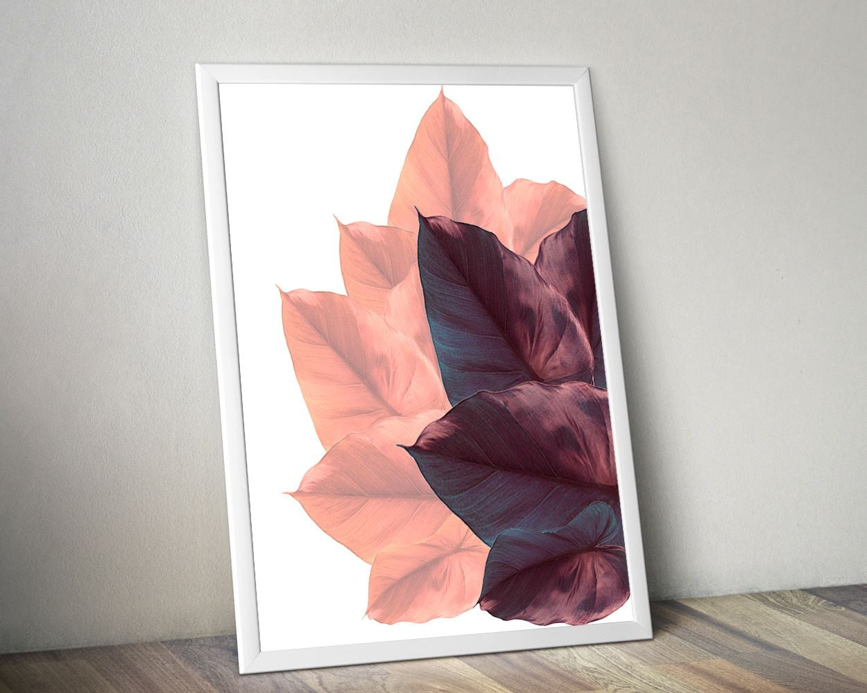 Wall Decor Leaves Printable Autumn Prints Leaves Sign Autumn Plant Art Autumn Plant Print Leaves Printable Art Leaves Leaves Print - Digital Download