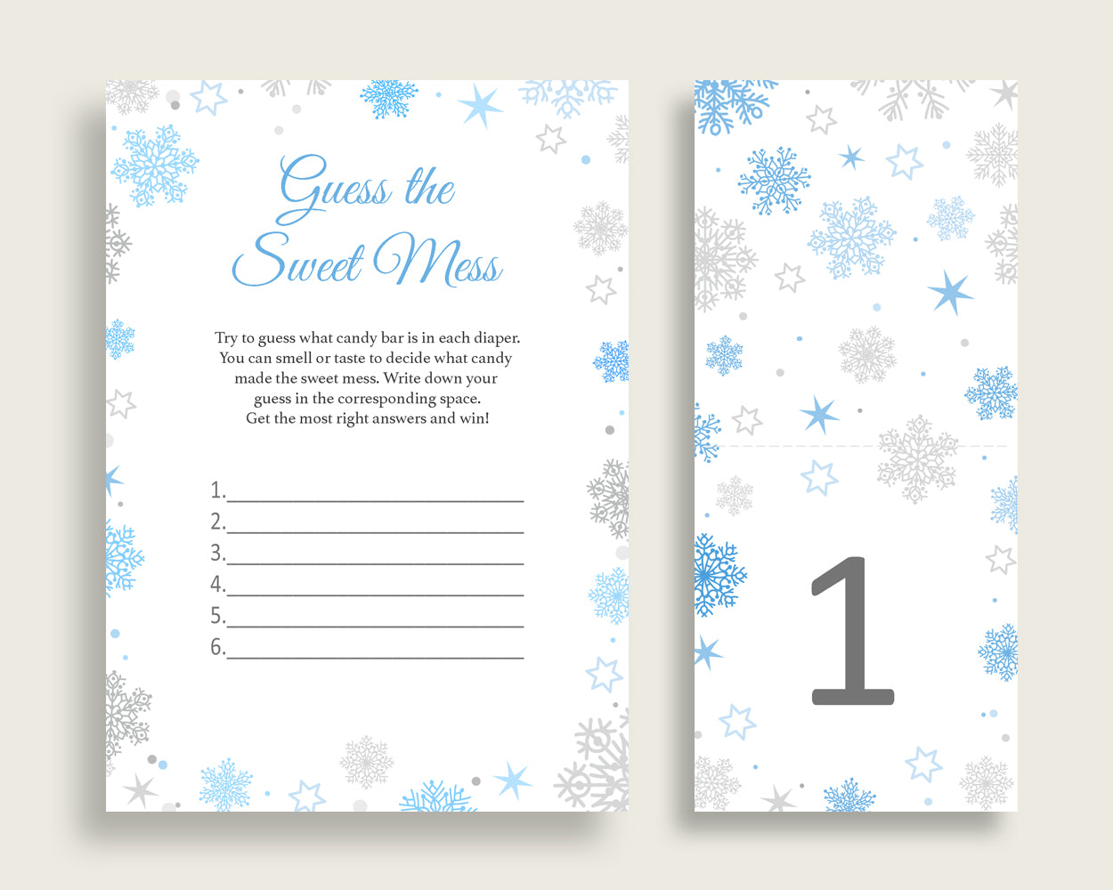 Sweet Mess Baby Shower Sweet Mess Snowflake Baby Shower Sweet Mess Blue Gray Baby Shower Snowflake Sweet Mess party ideas prints NL77H