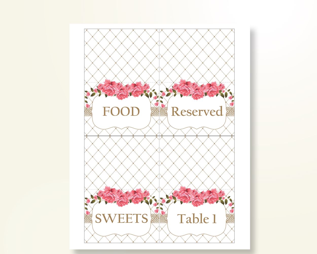 Food Tents Baby Shower Food Tents Roses Baby Shower Food Tents Baby Shower Roses Food Tents Pink White party ideas digital download U3FPX - Digital Product