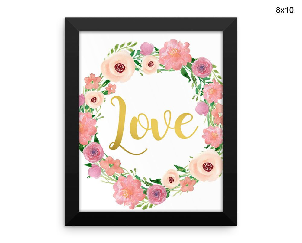 Romantic Print, Beautiful Wall Art with Frame and Canvas options available Love Decor